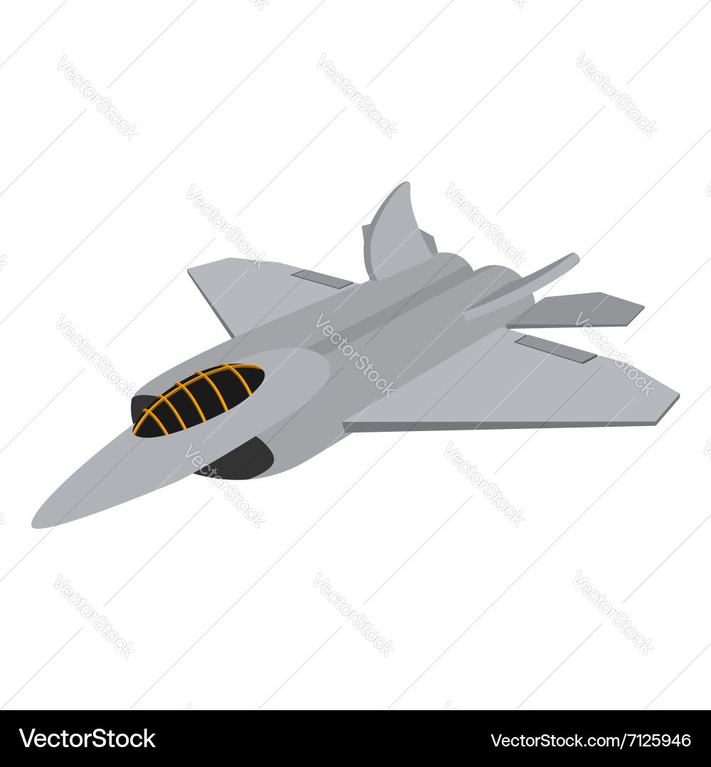 Modern Jet Fighter Icon Vector Image