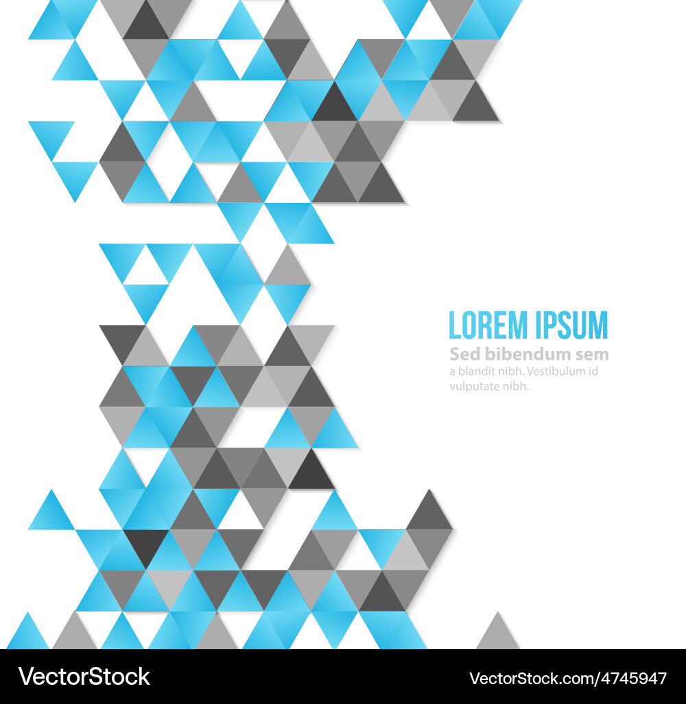 Abstract geometric background with triangle vector image