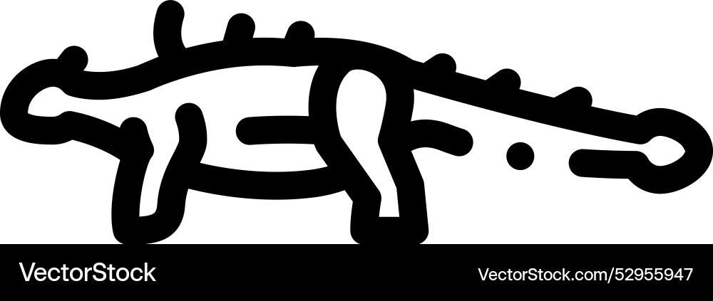 Dinosaur icon thin linear style design isolated Dinosaur icon thin linear style design isolated vector image