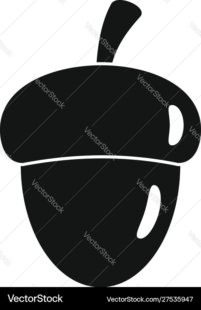 Forest acorn icon simple style Forest acorn icon simple style vector image
