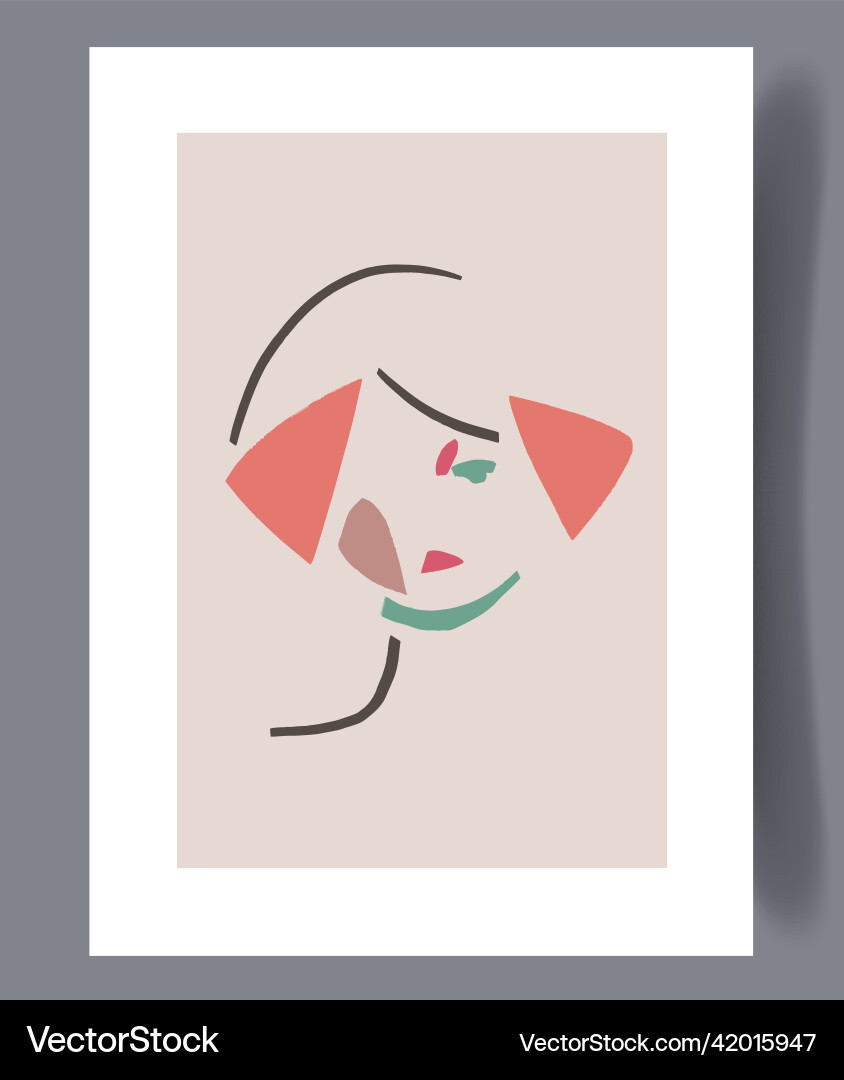 Scandinavian Abstract Print Set vector image