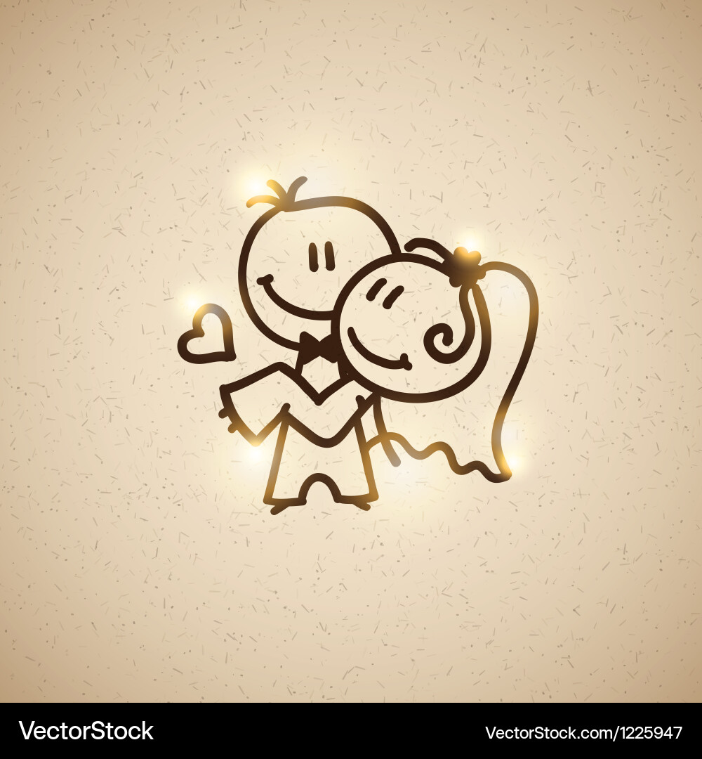 Wedding couple Royalty Free Vector Image - VectorStock