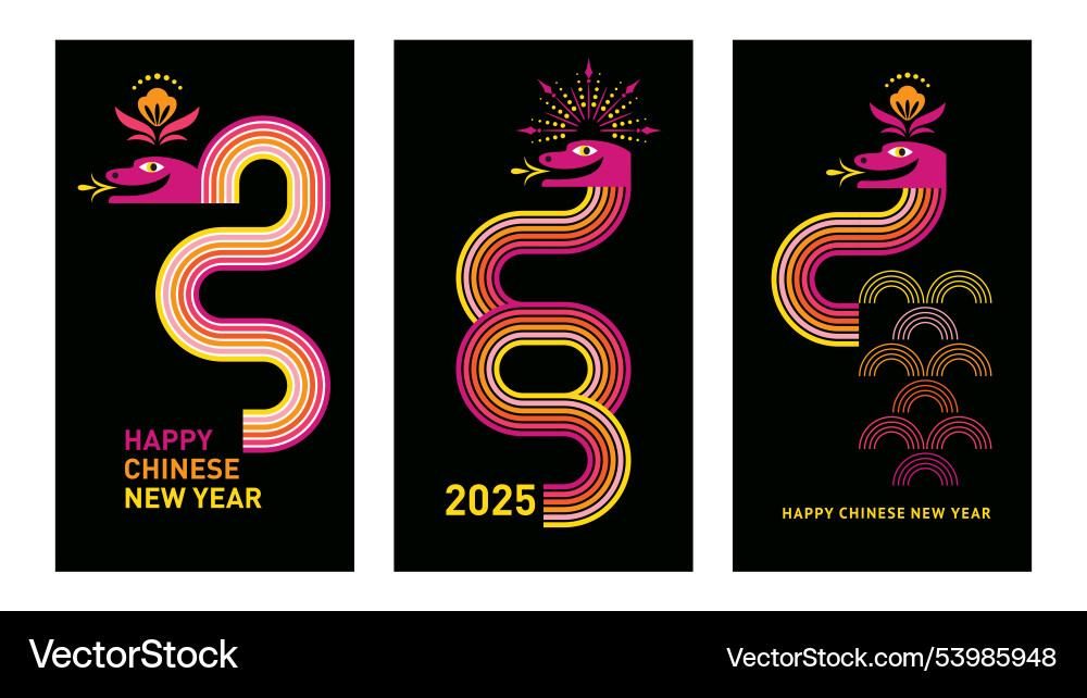 Chinese happy new year 2025 Chinese happy new year 2025 vector image