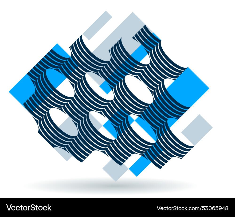 Cylinders pattern abstract 3d isometric Cylinders pattern abstract 3d isometric vector image