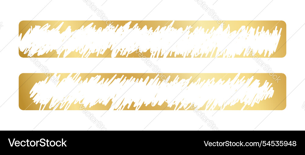 Golden scratchcard surfaces in rectangular shapes vector image