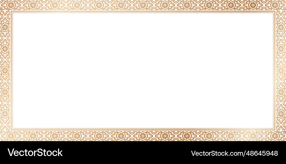 Rectangle ornamental border frame Vector Image