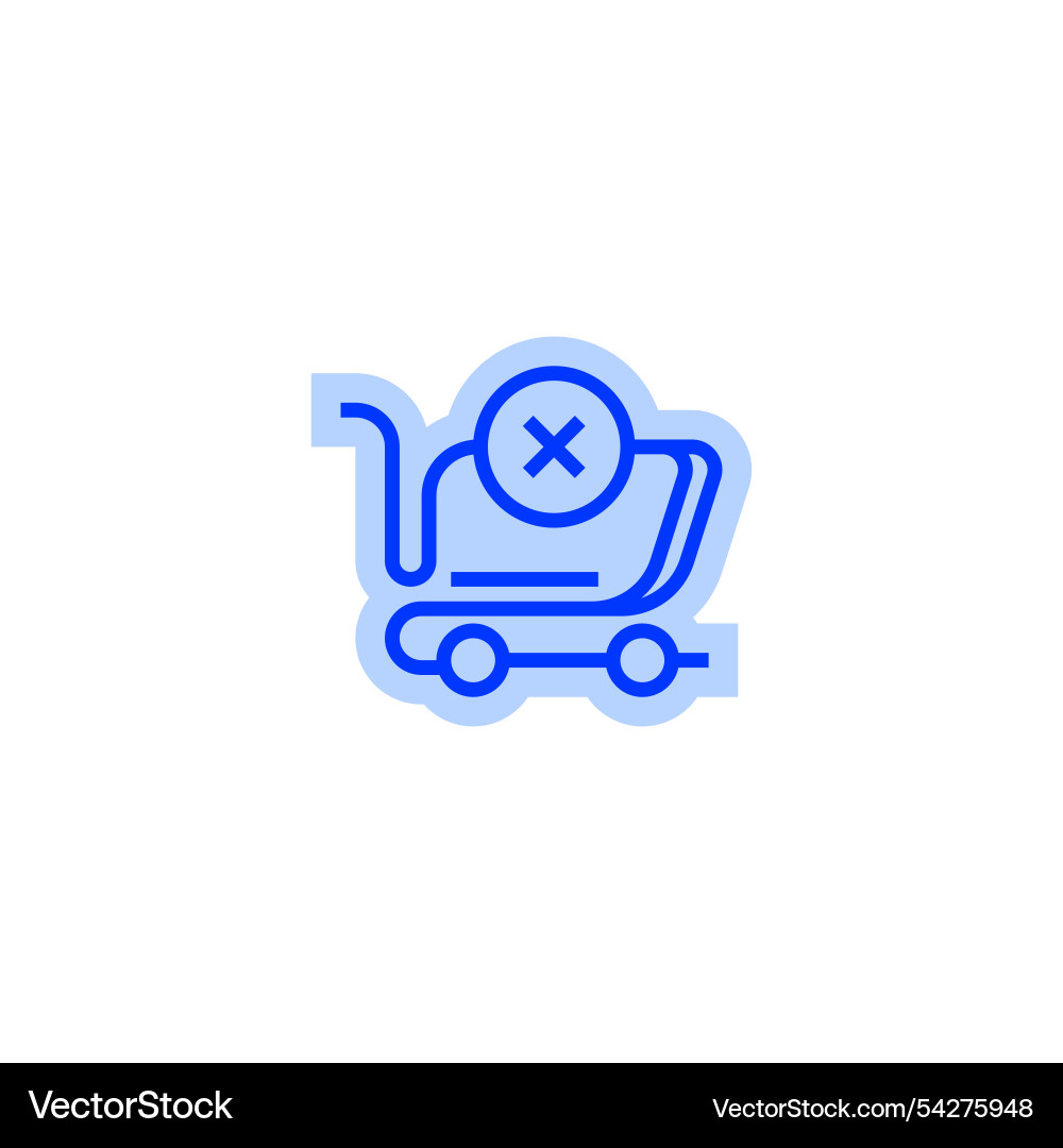 Shopping cart line icon linear style sign Shopping cart line icon linear style sign vector image