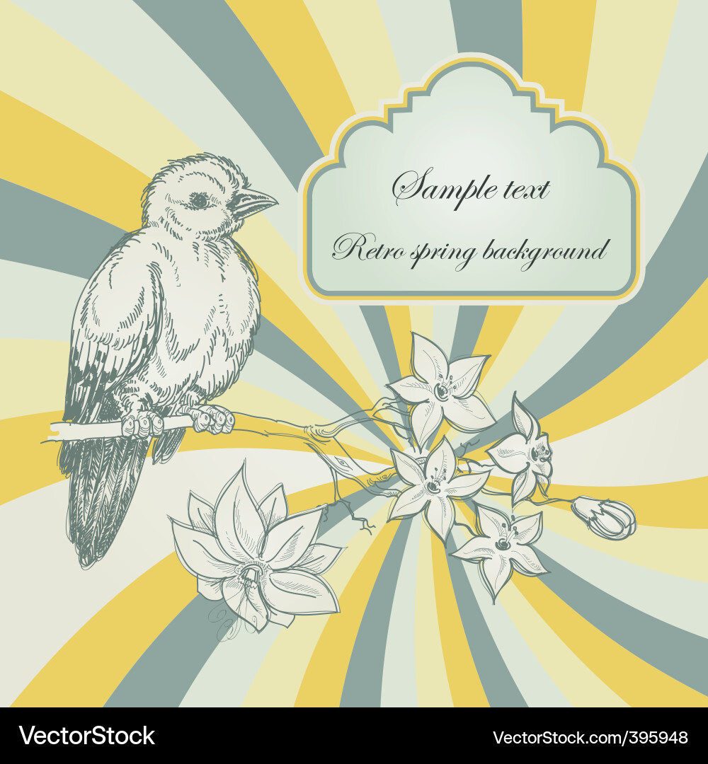 Spring background vector image