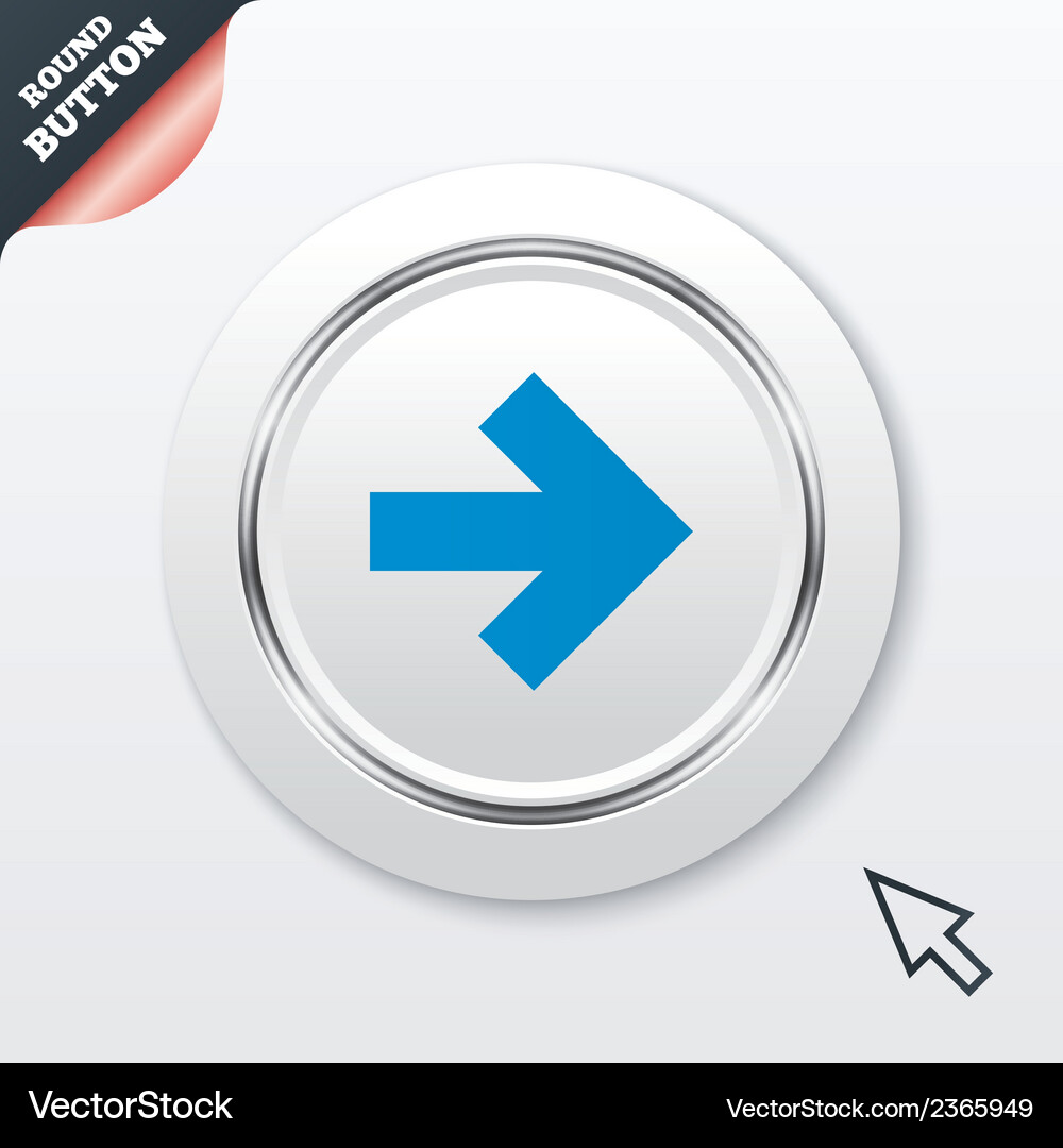 Arrow sign icon next button navigation symbol Vector Image