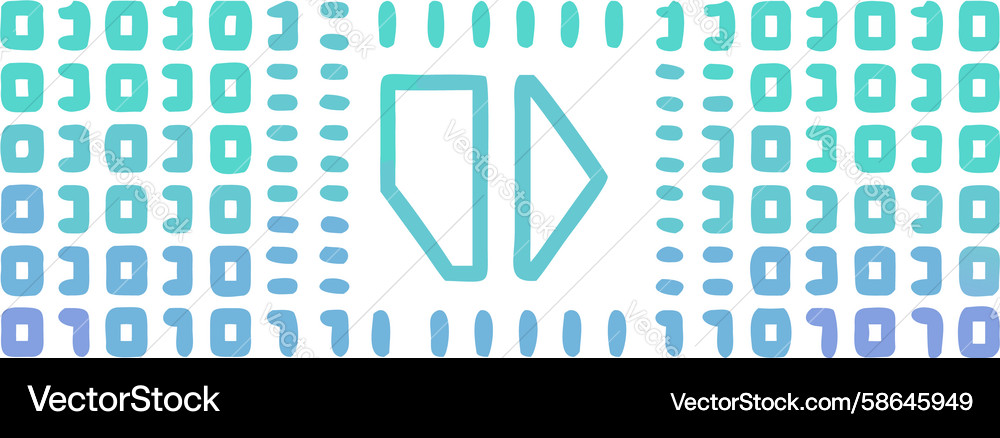 Binary Code Data Block Icon Vector Image