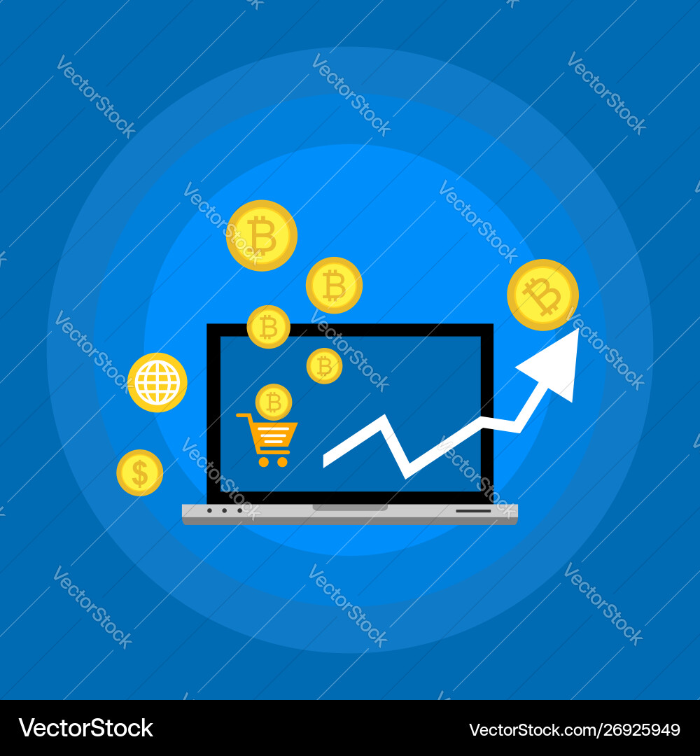 Blockchain scheme mining crypto currency server Blockchain scheme mining crypto currency server vector image