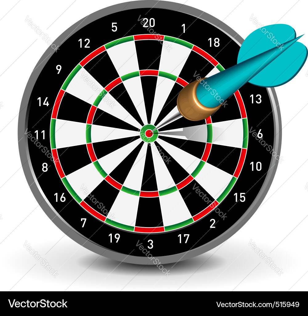 Dartboard with Dart Target vector image