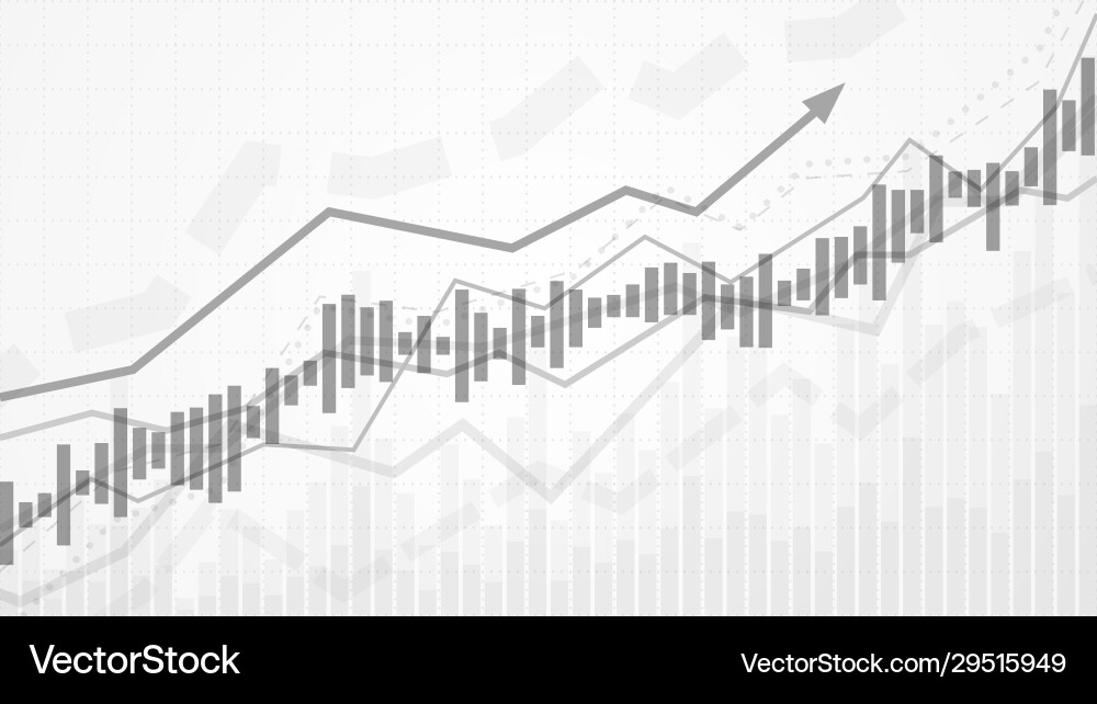 Financial Chart & Data Analysis vector image