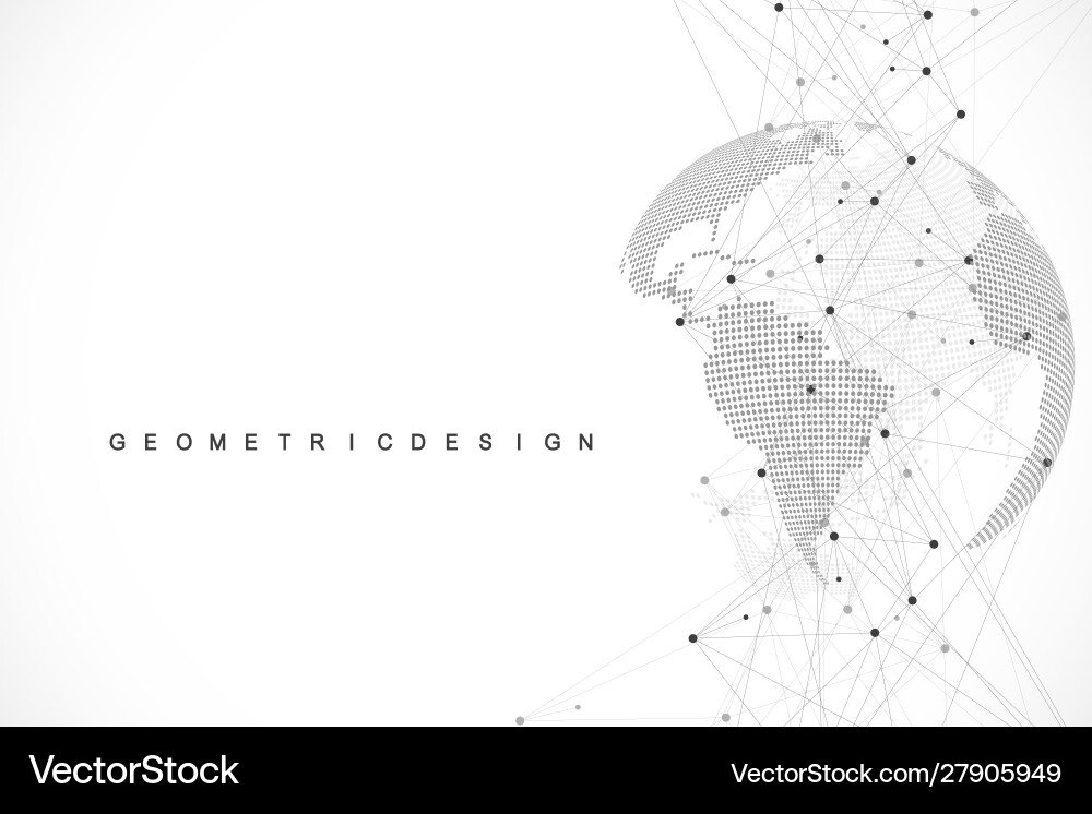 Global Data Network Connection vector image