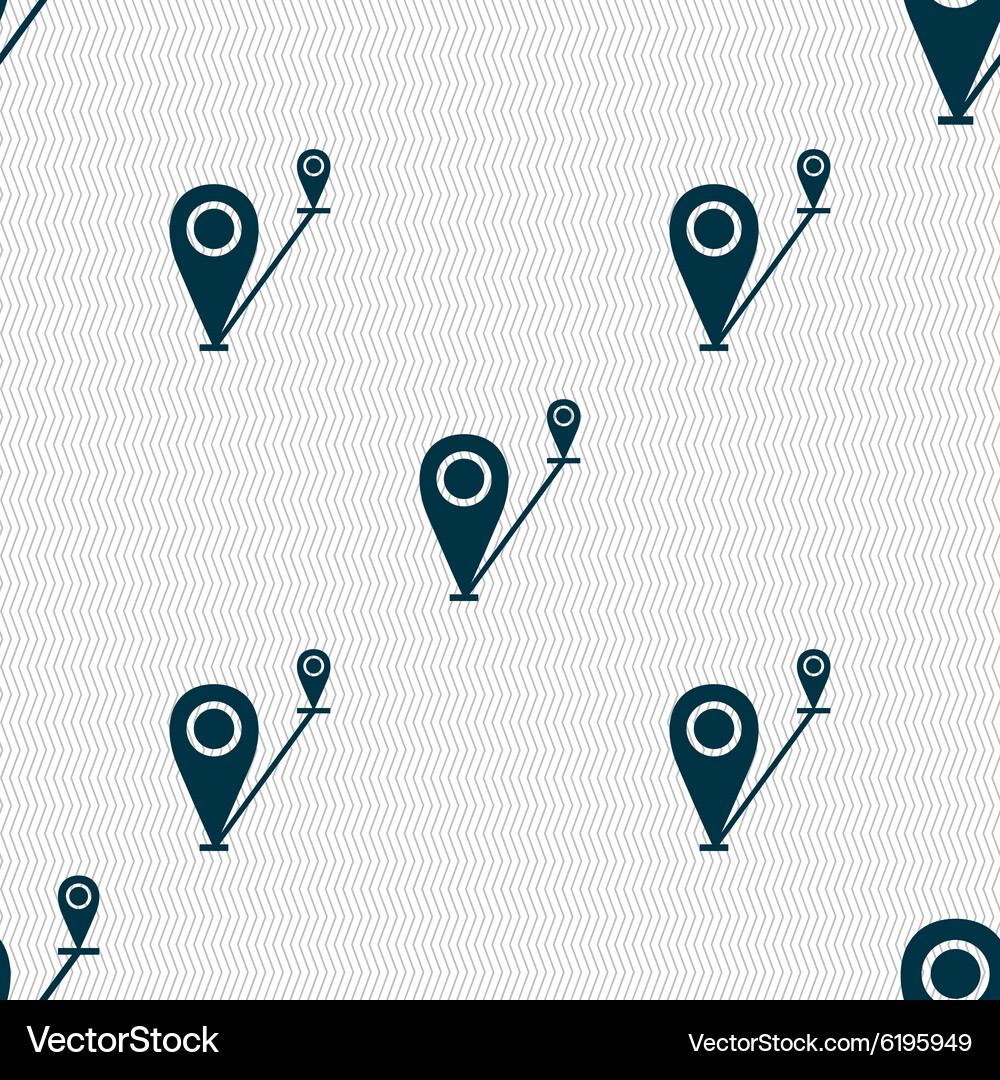 Map pointer icon sign seamless abstract background Vector Image