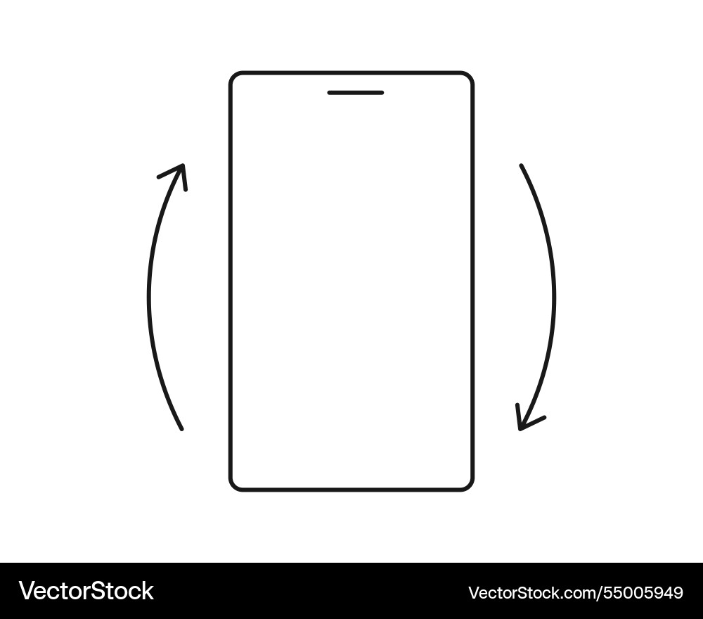 Rotate mobile phone icon rotation symbol Rotate mobile phone icon rotation symbol vector image
