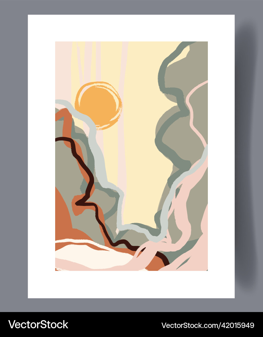 Scandinavian Abstract Print Set vector image