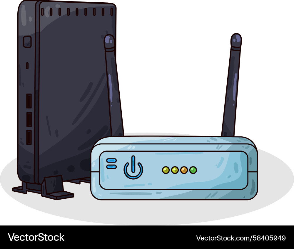 WiFi Router Device Vector Image