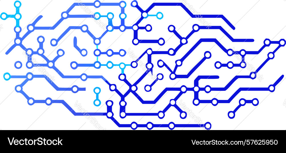 Abstract circuit board lines pattern design vector image