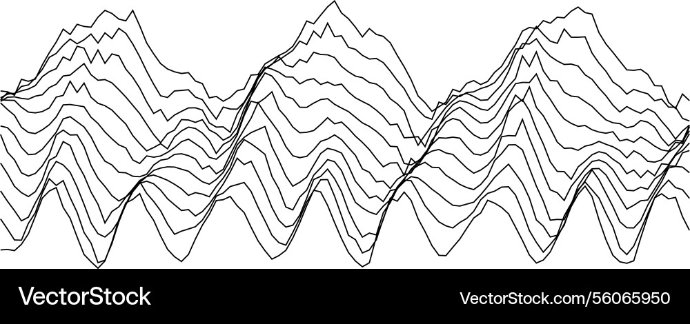 Abstract waveform pattern design for creative Vector Image