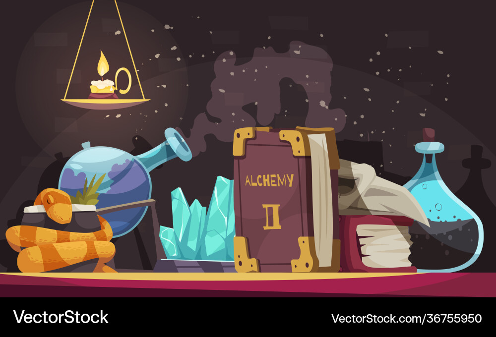 Alchemy objects Alchemy objects vector image