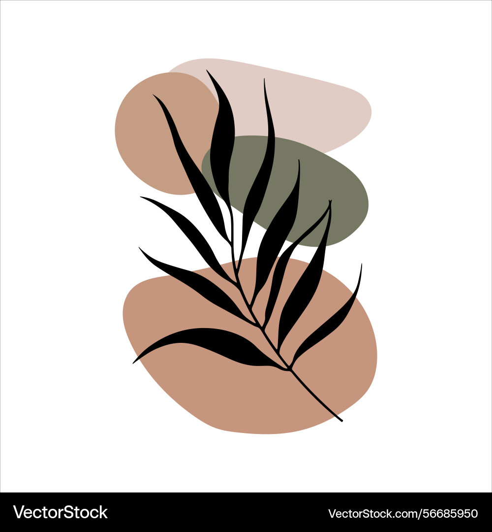 Artistic leaf with organic blobs perfect Artistic leaf with organic blobs perfect Vector Image