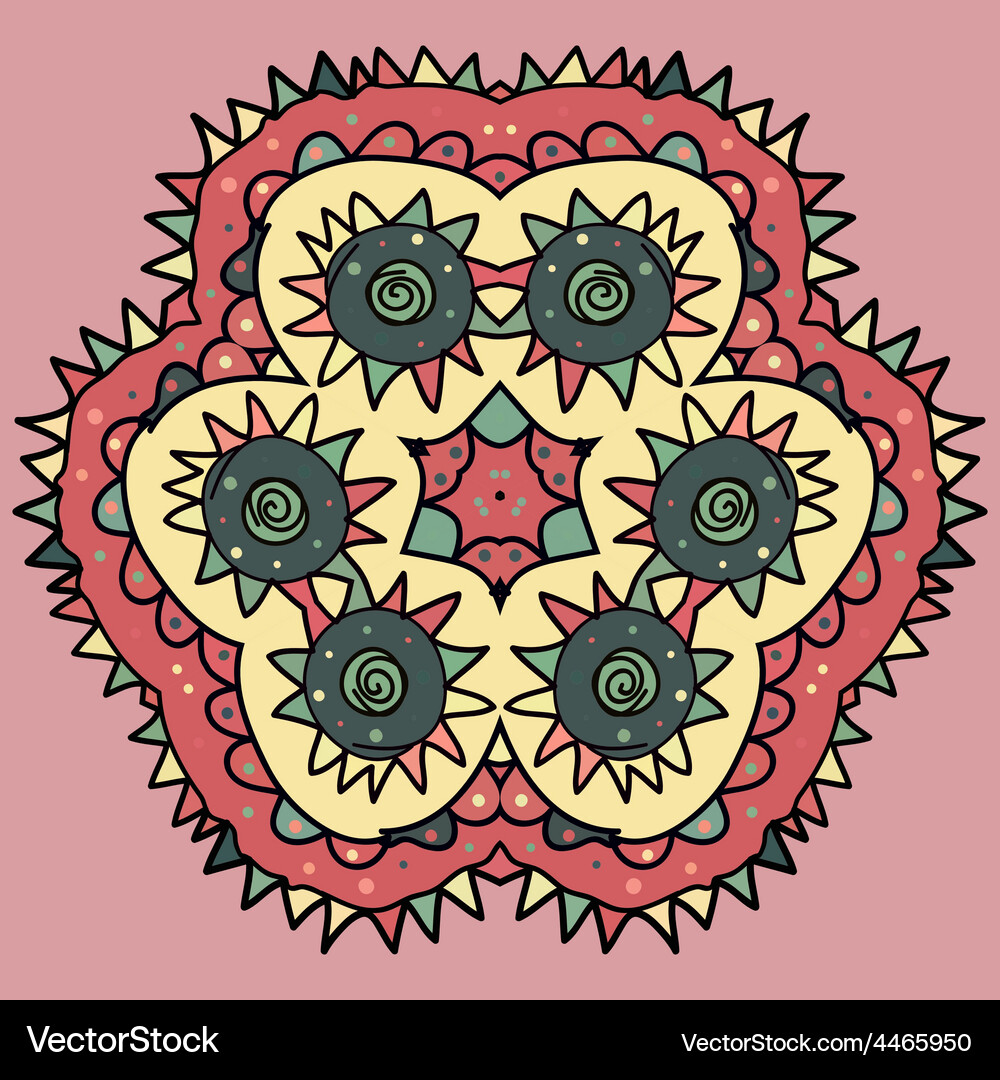 Seamless round pattern Vector Image