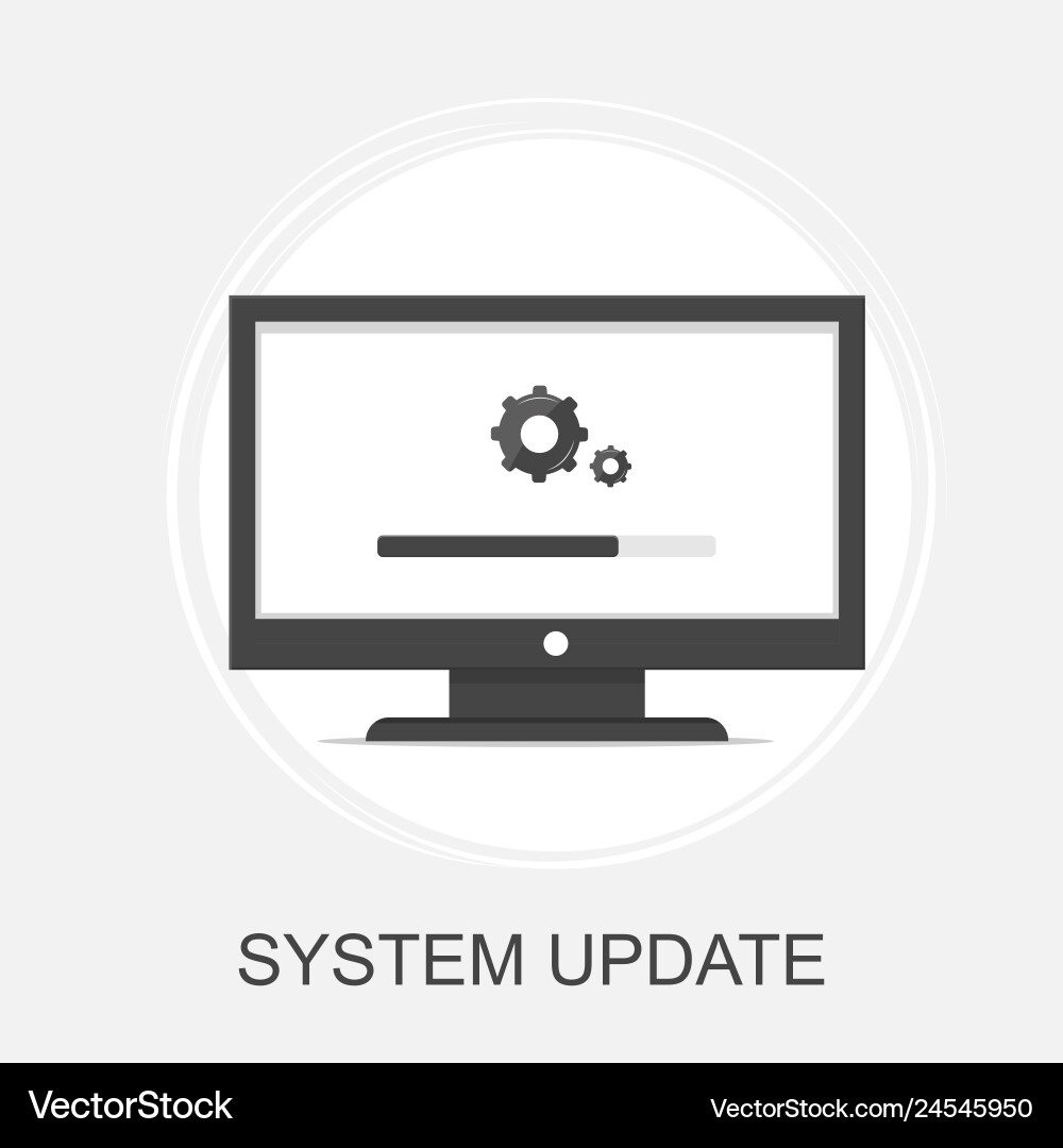System update Royalty Free Vector Image - VectorStock