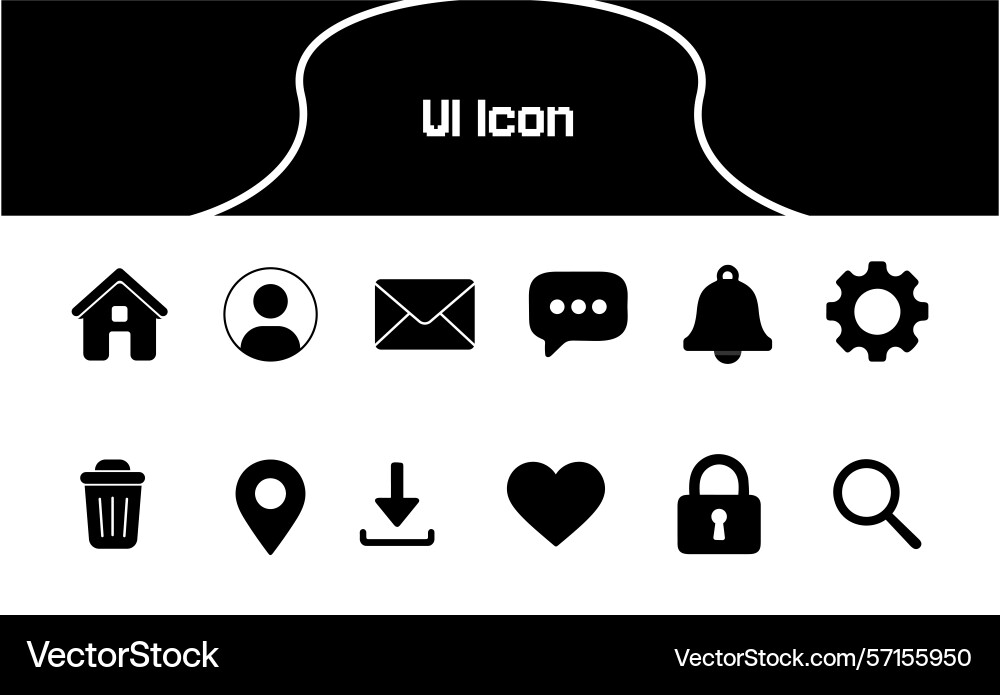 Web design icon set for business and internet conc vector image