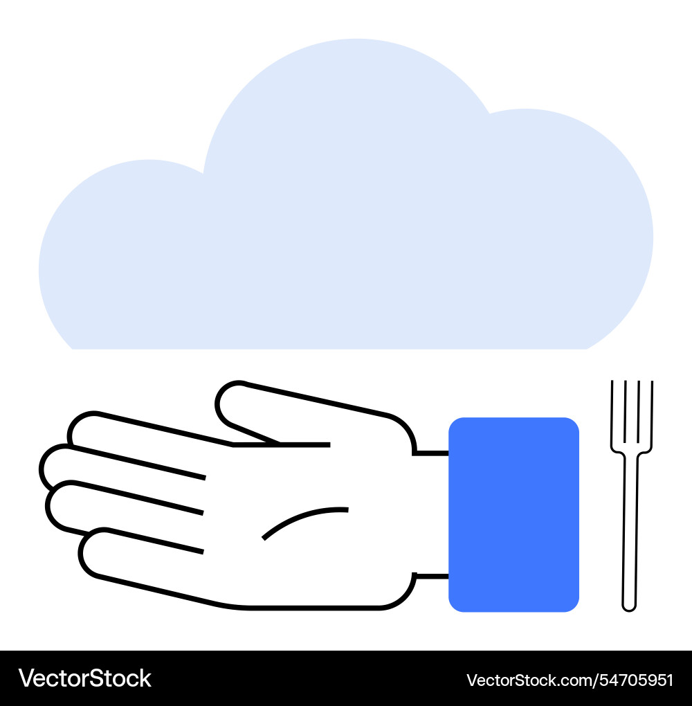 Cloud computing and data management concept vector image