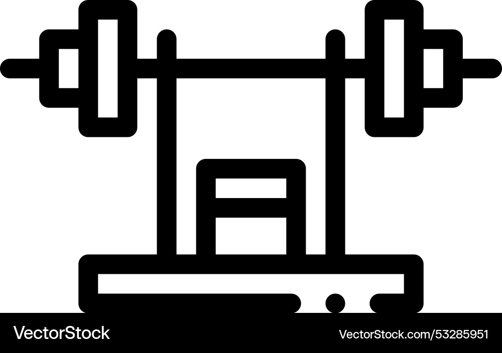 Dumbbells icon thin linear style design isolated Dumbbells icon thin linear style design isolated vector image