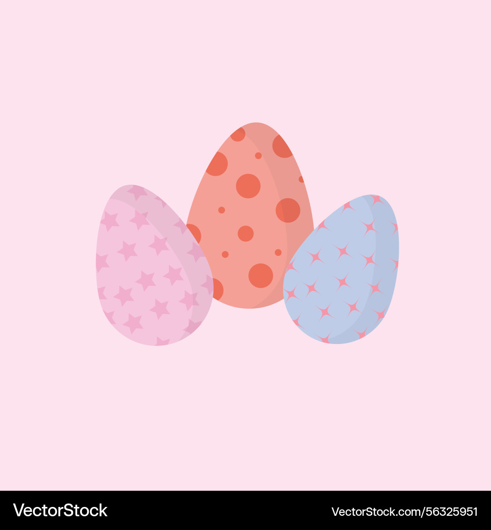 Easter eggs set Royalty Free Vector Image - VectorStock