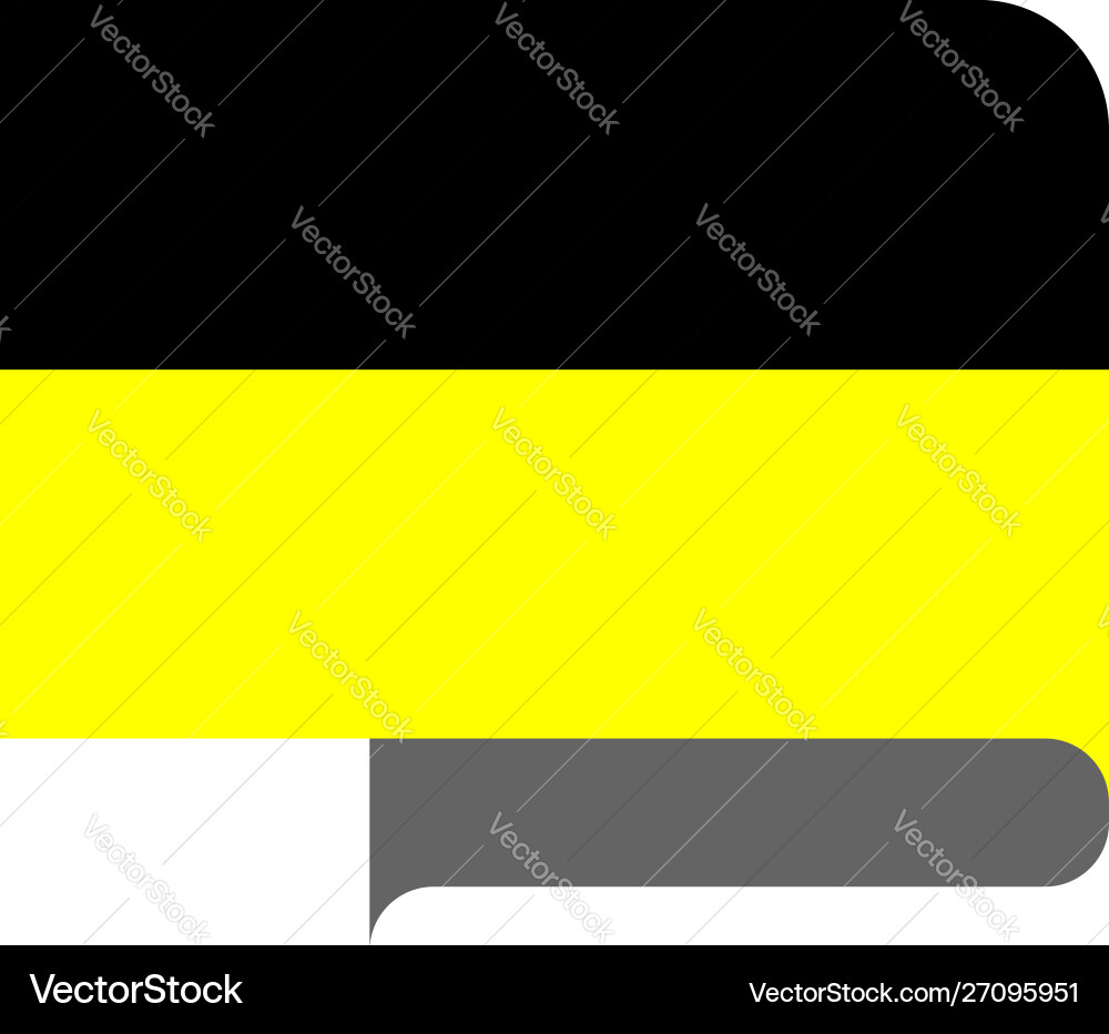 Flag horizontal shape pointer for world map vector image