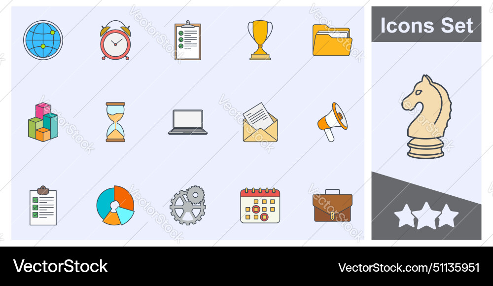 Icon-Set für Geschäfts- und Organisationsmanagement Icon-Set für Geschäfts- und Organisationsmanagement vektorbild
