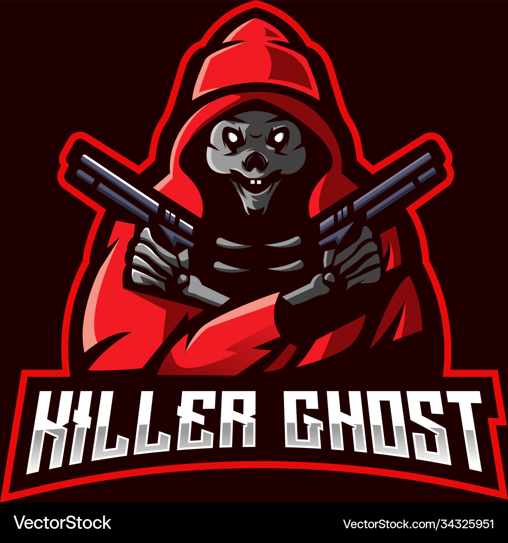 Killer Ghost Esports Mascot Logo Vector Image