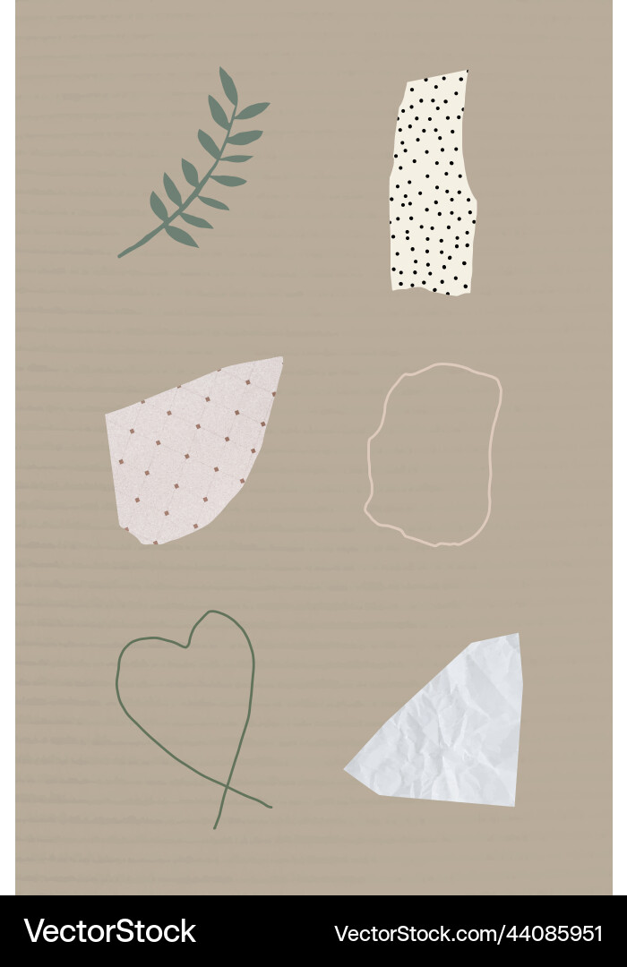 Leaf and abstract badge set Vector Image