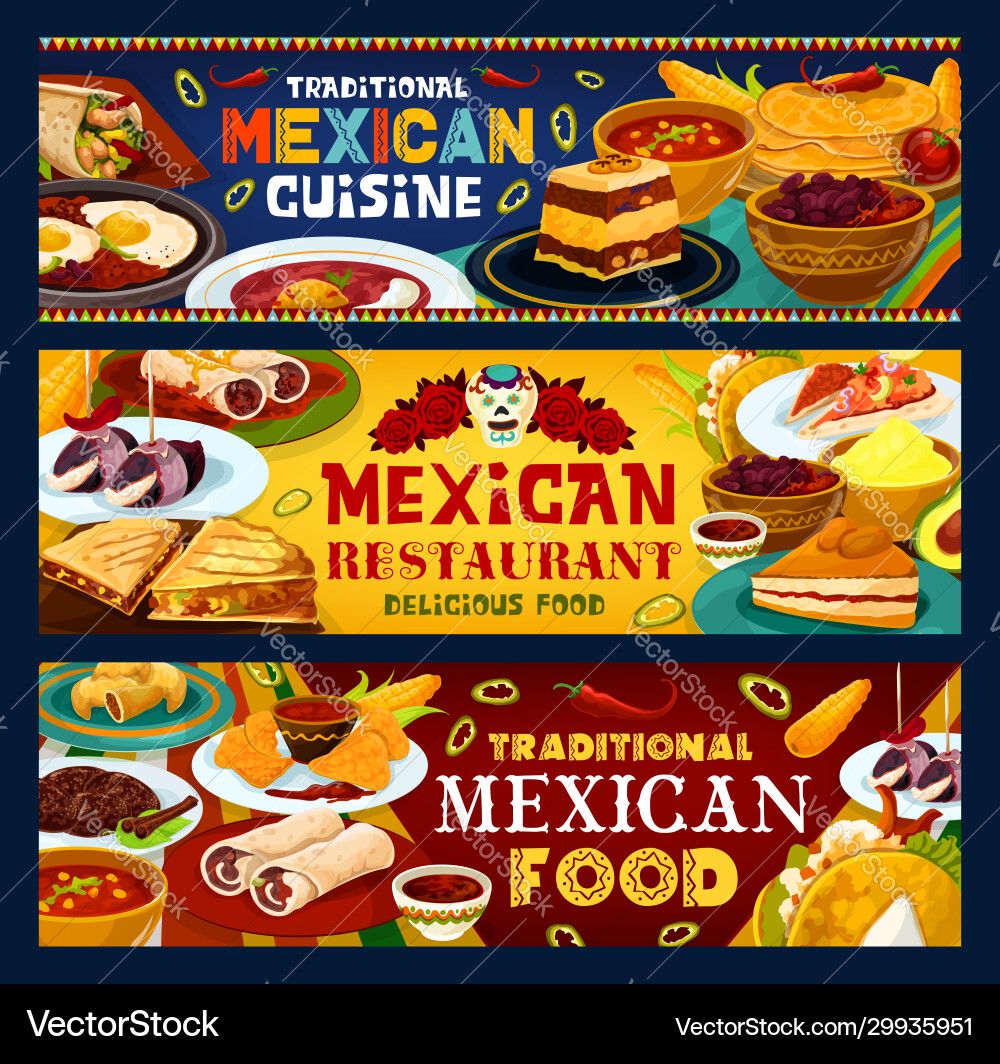 Mexican Food & Cuisine vector image