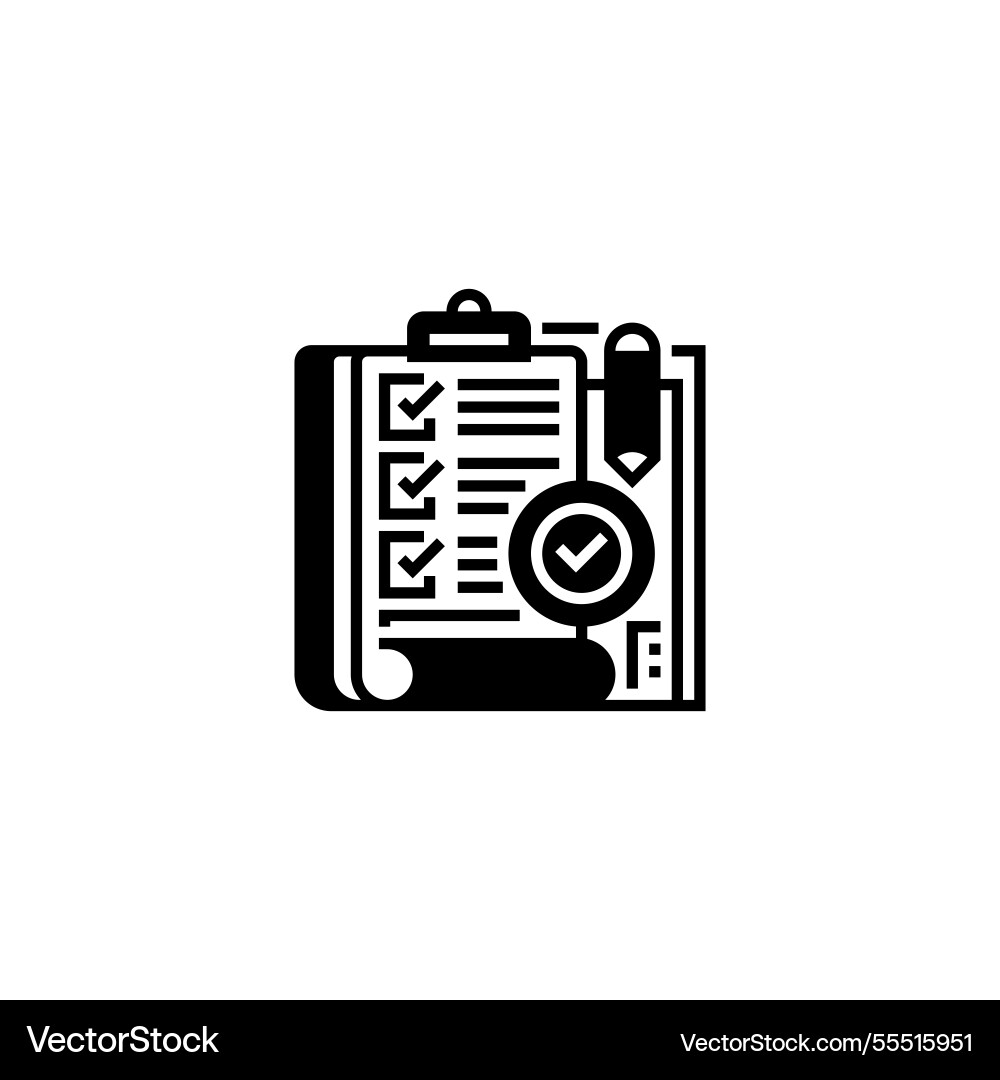 Task list solid line icon linear style sign Task list solid line icon linear style sign vector image