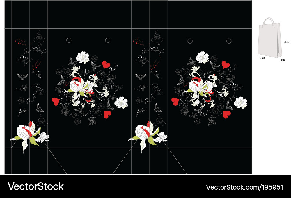 Template for bag design Vector Image