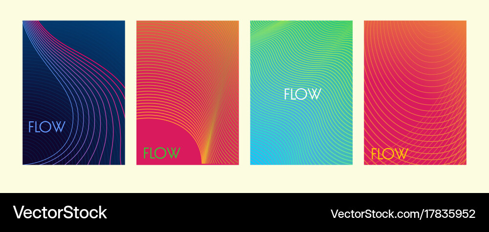 Abstract Color Line Background vector image