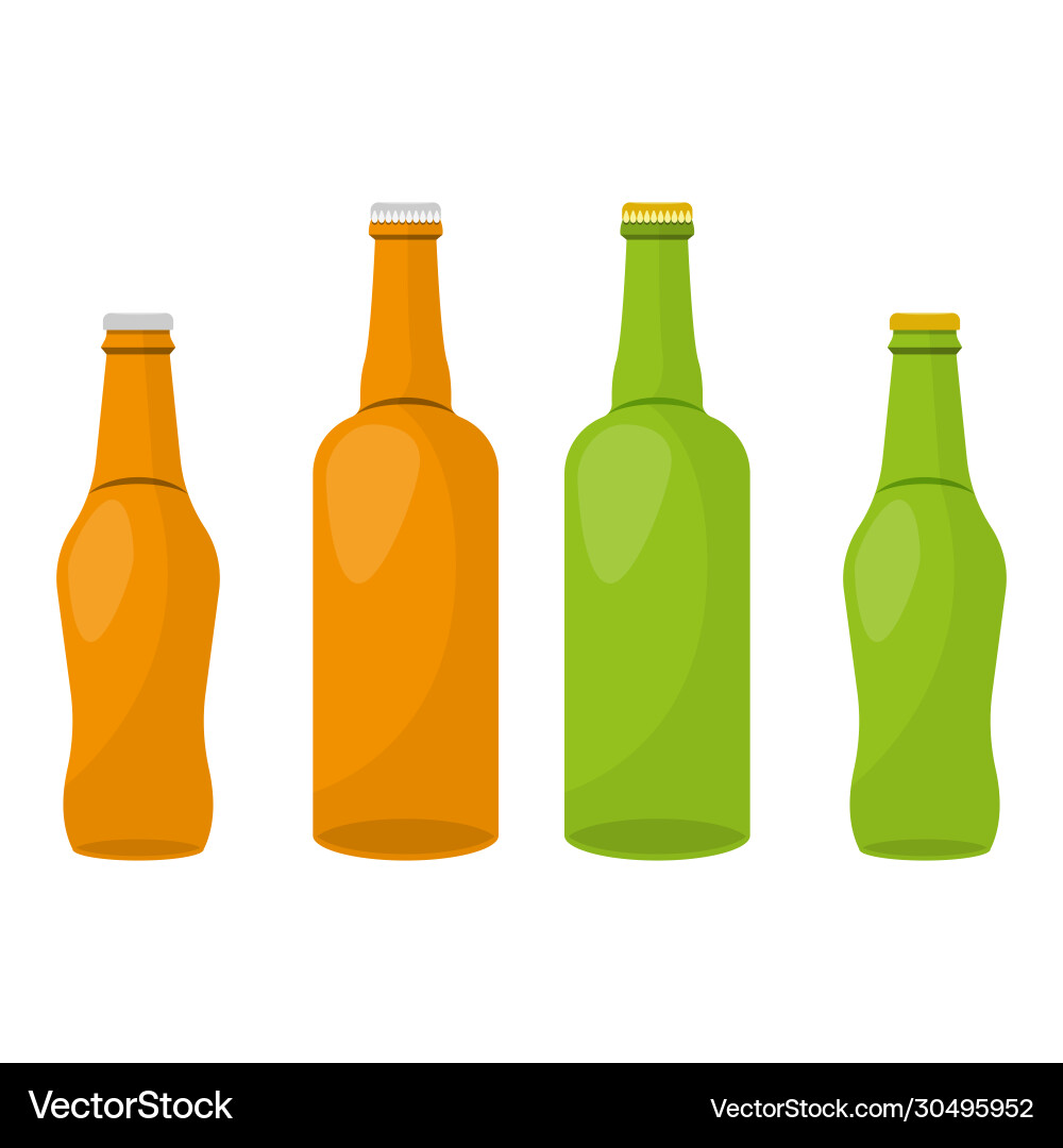 Glass bottle vector image