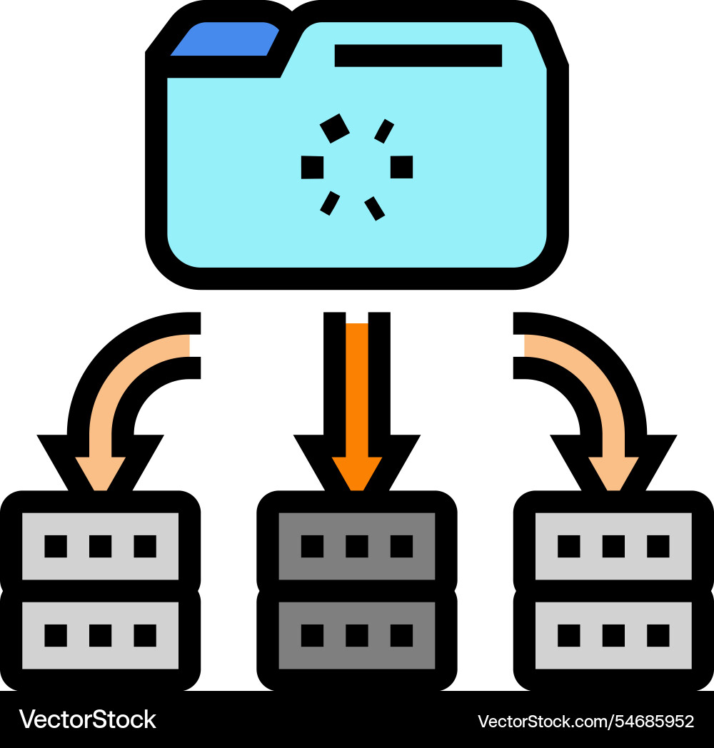 Load balancer data center color icon Load balancer data center color icon Vector Image