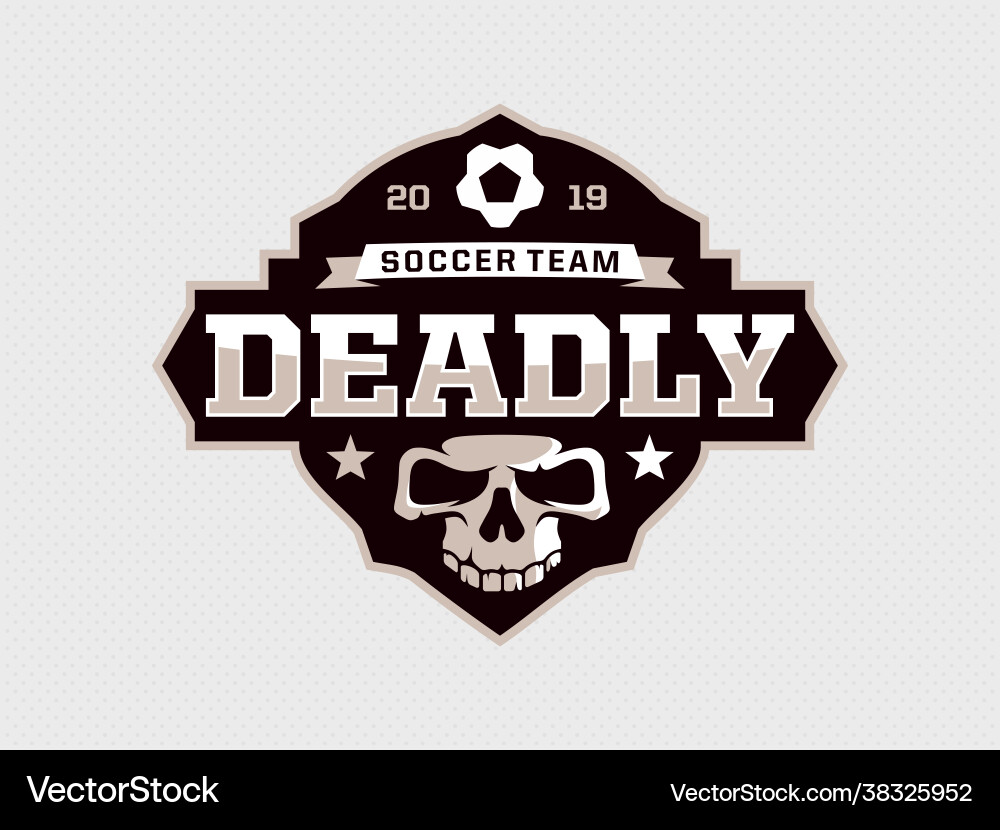 Modern professional emblem logo for soccer team vector image