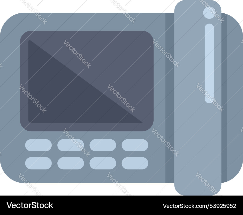 Office phone showing blank screen with buttons Office phone showing blank screen with buttons vector image