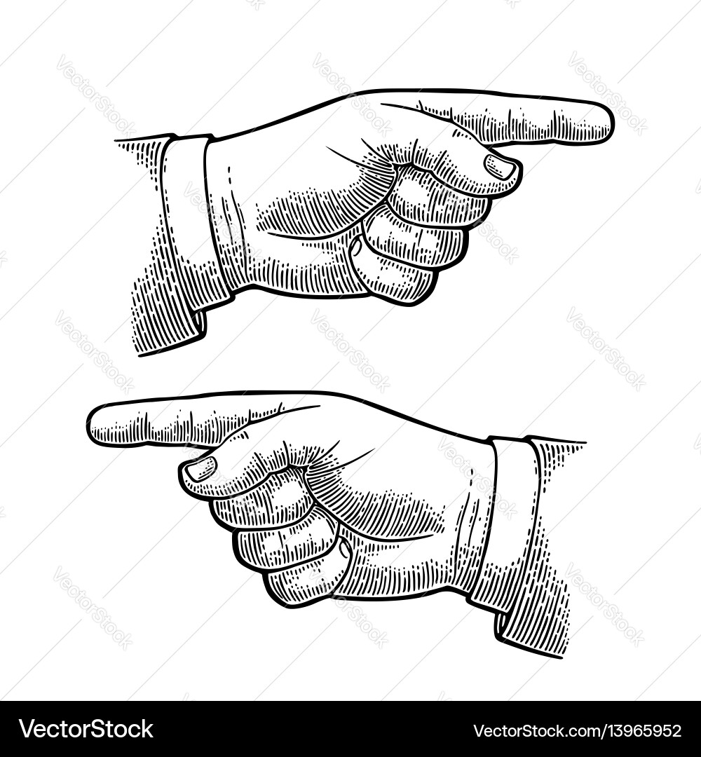 Pointing finger hand sign for web poster info Pointing finger hand sign for web poster info vector image
