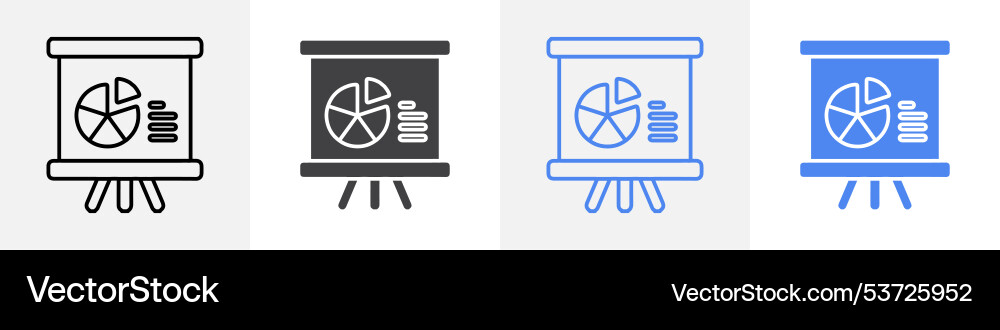 Presentation icon set use for web Vector Image