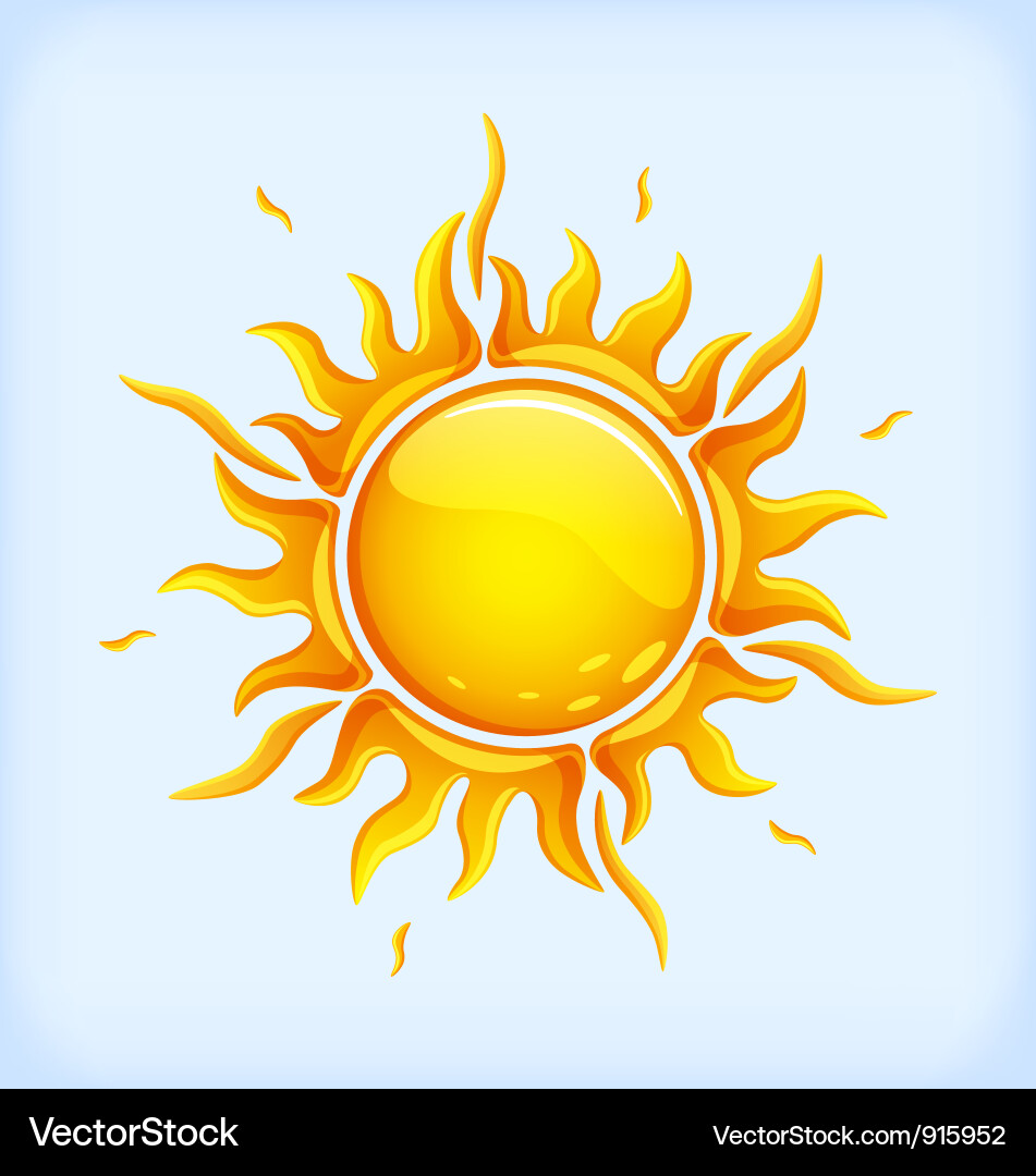 Radiant Sun Icon Vector Image