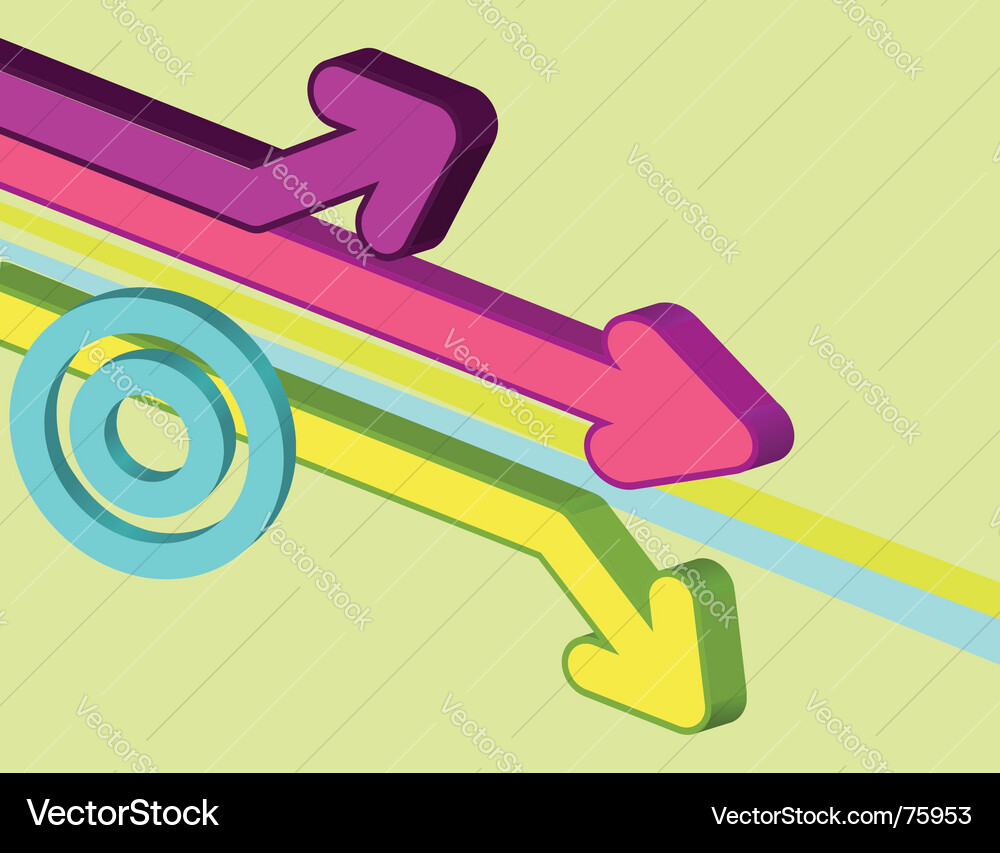 Abstract background with color arrows Vector Image