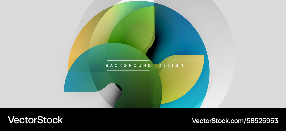 Abstract colorful design overlapping circles Vector Image