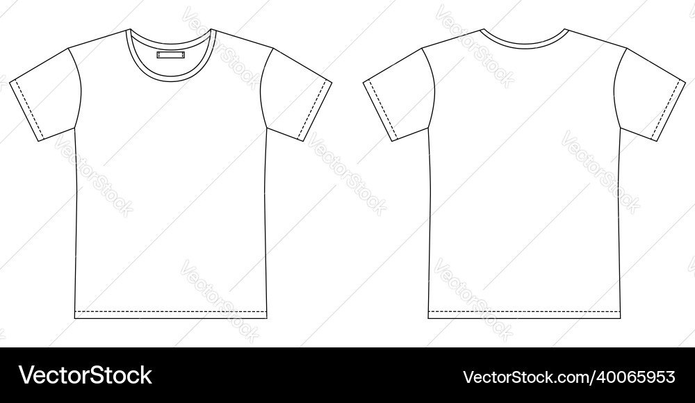 Blank t shirt outline sketch apparel t-shirt cad Blank t shirt outline sketch apparel t-shirt cad vector image